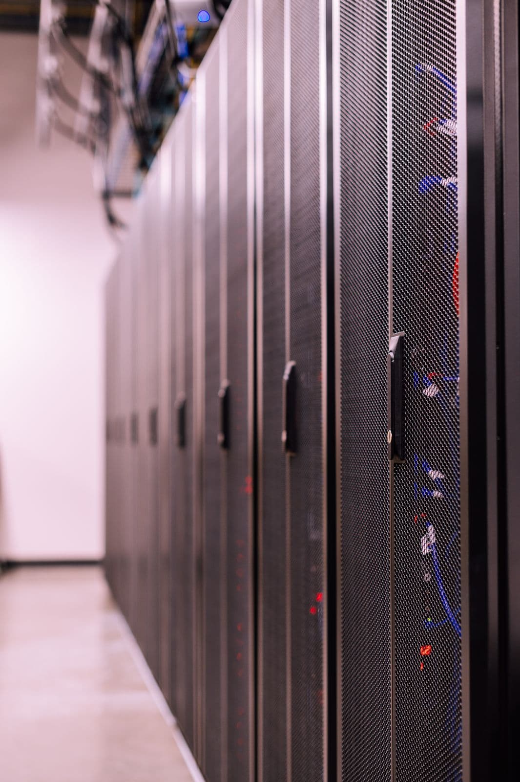 Serverracks in een datacenter